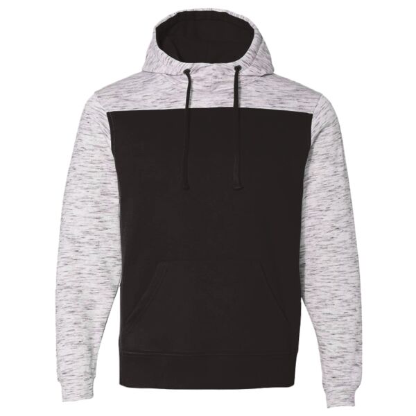 Mélange Fleece Colorblocked Hooded Sweatshirt Thumbnail