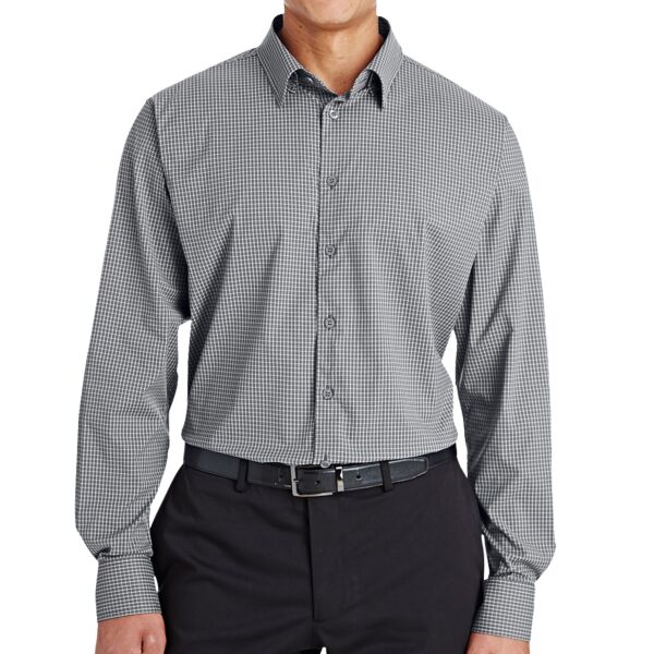 CrownLux Performance™ Men's Tonal Mini Check Shirt Thumbnail