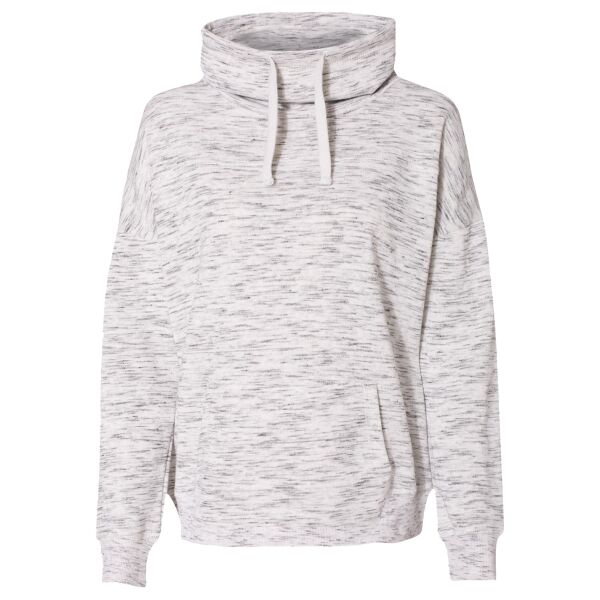 Women’s Mélange Fleece Cowl Neck Sweatshirt Thumbnail