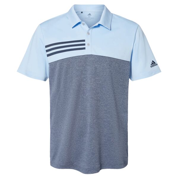 Heathered Colorblocked 3-Stripes Polo Thumbnail
