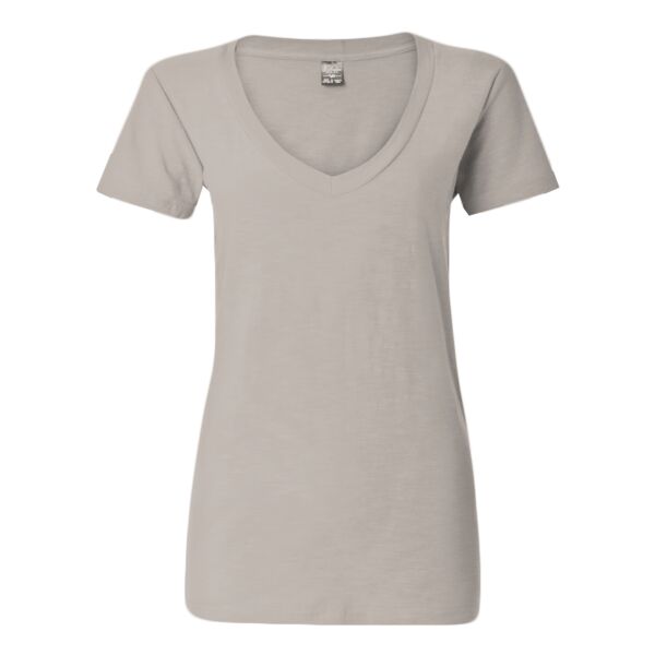 Women's V-Neck Slub T-Shirt Thumbnail