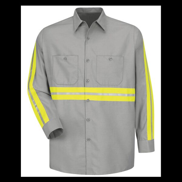 Industrial Enhanced-Visibility Long Sleeve Work Shirt - Tall Sizes Thumbnail
