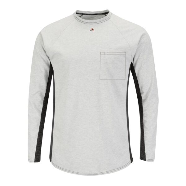 Long Sleeve FR Two-Tone Base Layer with Concealed Chest Pocket - EXCEL FR Thumbnail