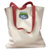 Canvas Tote with Contrasting Handles Thumbnail