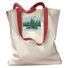 Canvas Tote with Contrasting Handles Thumbnail