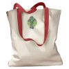 Canvas Tote with Contrasting Handles Thumbnail