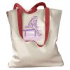 Canvas Tote with Contrasting Handles Thumbnail