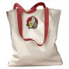 Canvas Tote with Contrasting Handles Thumbnail