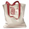 Canvas Tote with Contrasting Handles Thumbnail