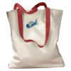 Canvas Tote with Contrasting Handles Thumbnail