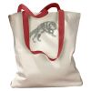 Canvas Tote with Contrasting Handles Thumbnail