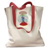 Canvas Tote with Contrasting Handles Thumbnail