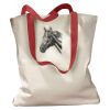 Canvas Tote with Contrasting Handles Thumbnail
