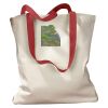 Canvas Tote with Contrasting Handles Thumbnail
