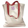 Canvas Tote with Contrasting Handles Thumbnail