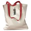 Canvas Tote with Contrasting Handles Thumbnail