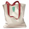 Canvas Tote with Contrasting Handles Thumbnail