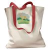 Canvas Tote with Contrasting Handles Thumbnail