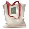 Canvas Tote with Contrasting Handles Thumbnail
