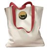 Canvas Tote with Contrasting Handles Thumbnail