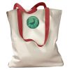 Canvas Tote with Contrasting Handles Thumbnail