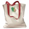 Canvas Tote with Contrasting Handles Thumbnail