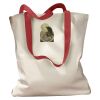 Canvas Tote with Contrasting Handles Thumbnail