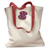 Canvas Tote with Contrasting Handles Thumbnail