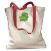 Canvas Tote with Contrasting Handles Thumbnail