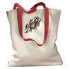 Canvas Tote with Contrasting Handles Thumbnail