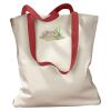 Canvas Tote with Contrasting Handles Thumbnail