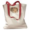 Canvas Tote with Contrasting Handles Thumbnail