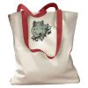 Canvas Tote with Contrasting Handles Thumbnail