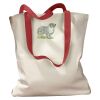 Canvas Tote with Contrasting Handles Thumbnail