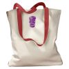 Canvas Tote with Contrasting Handles Thumbnail
