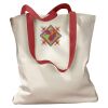 Canvas Tote with Contrasting Handles Thumbnail