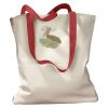 Canvas Tote with Contrasting Handles Thumbnail
