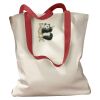 Canvas Tote with Contrasting Handles Thumbnail