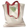 Canvas Tote with Contrasting Handles Thumbnail