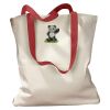 Canvas Tote with Contrasting Handles Thumbnail