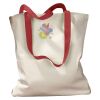 Canvas Tote with Contrasting Handles Thumbnail