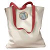 Canvas Tote with Contrasting Handles Thumbnail