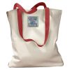 Canvas Tote with Contrasting Handles Thumbnail
