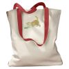 Canvas Tote with Contrasting Handles Thumbnail