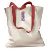 Canvas Tote with Contrasting Handles Thumbnail