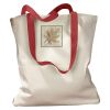 Canvas Tote with Contrasting Handles Thumbnail