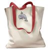 Canvas Tote with Contrasting Handles Thumbnail