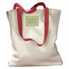 Canvas Tote with Contrasting Handles Thumbnail