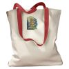 Canvas Tote with Contrasting Handles Thumbnail