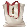 Canvas Tote with Contrasting Handles Thumbnail